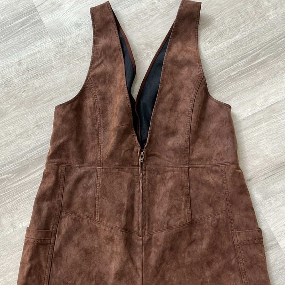 We The Free People Nico Faux Suede One Piece Jumpsuit Romper Womens Med NWOT - Picture 11 of 14
